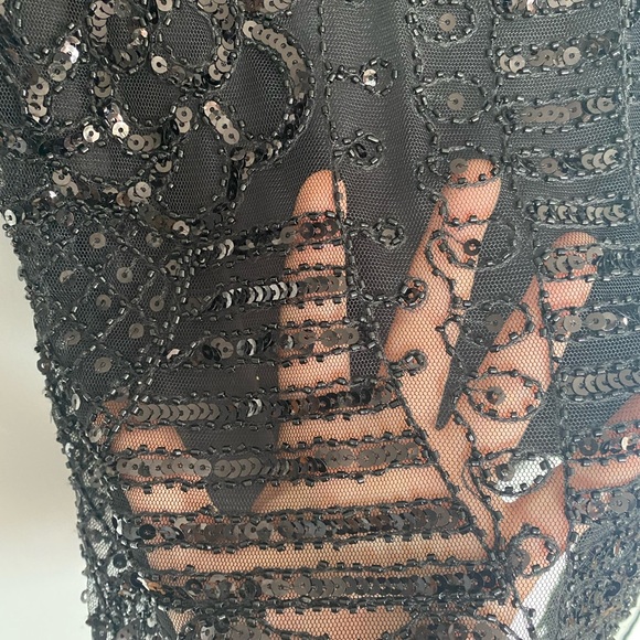 Beaded Black Dress - Picture 2 of 9
